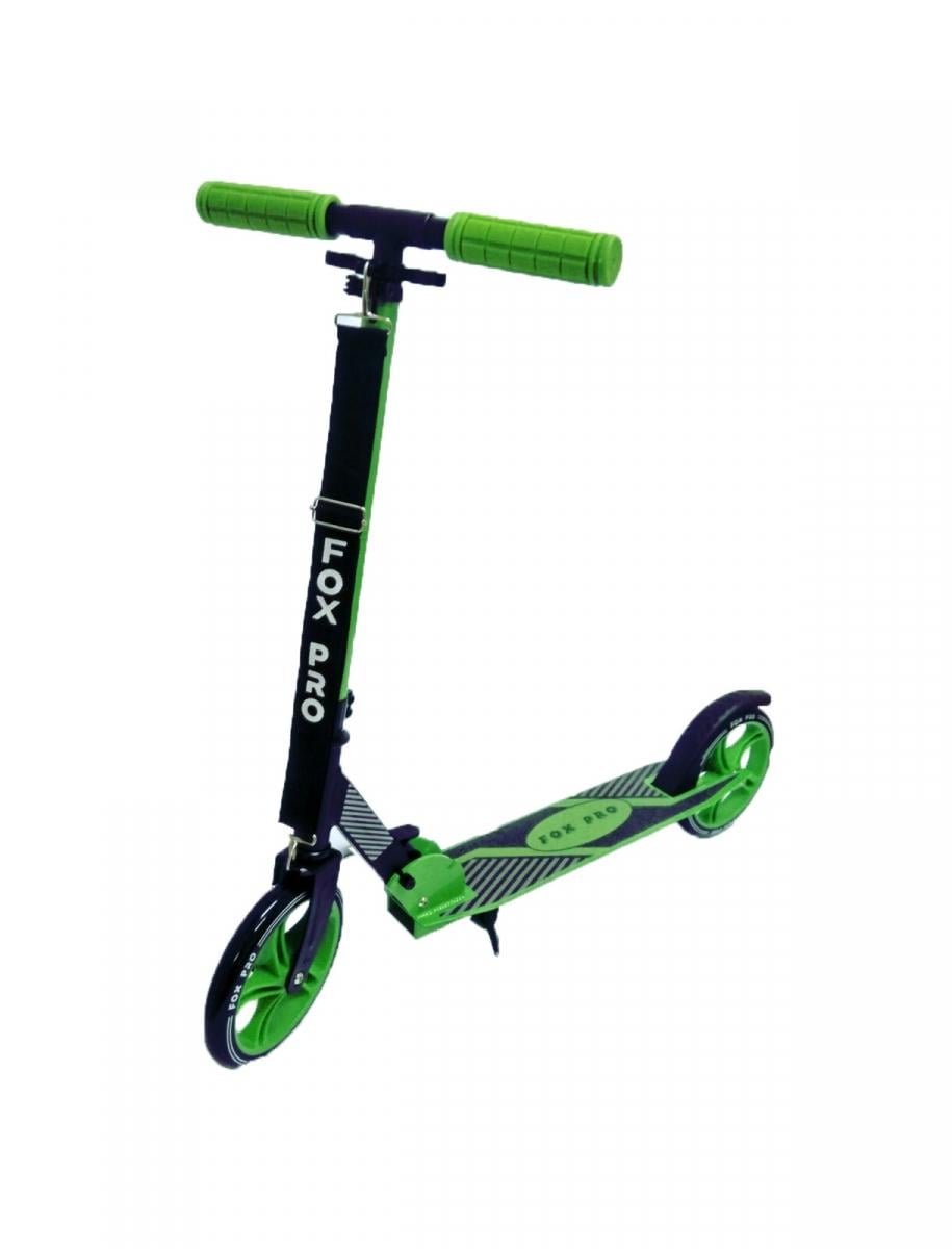 Самокат двухколесный Maraton Fox Pro LED фонарик Зеленый (7047)