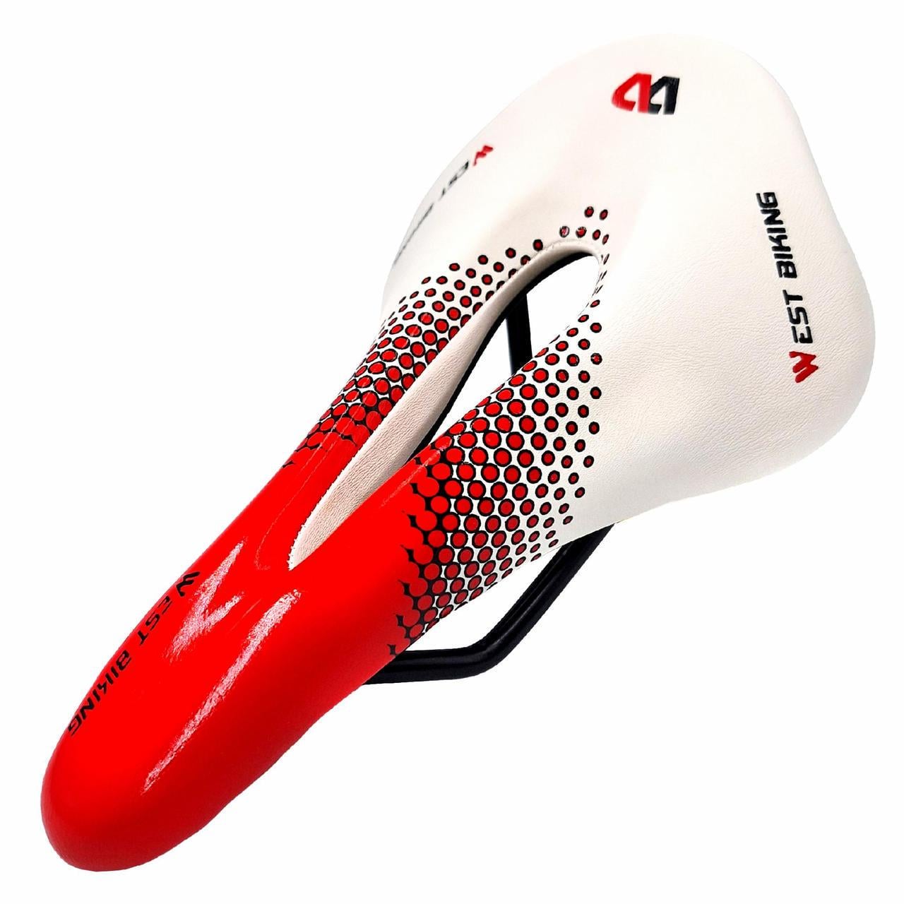 Седло велосипедное West biking Sport YP0801117 с вентиляционным отверстием 25х15 см Белый с красным (G0001571) Седло велосипедное West biking Sport YP0801117 с вентиляционным отверстием 25х15 см Белый с красным (G0001571)