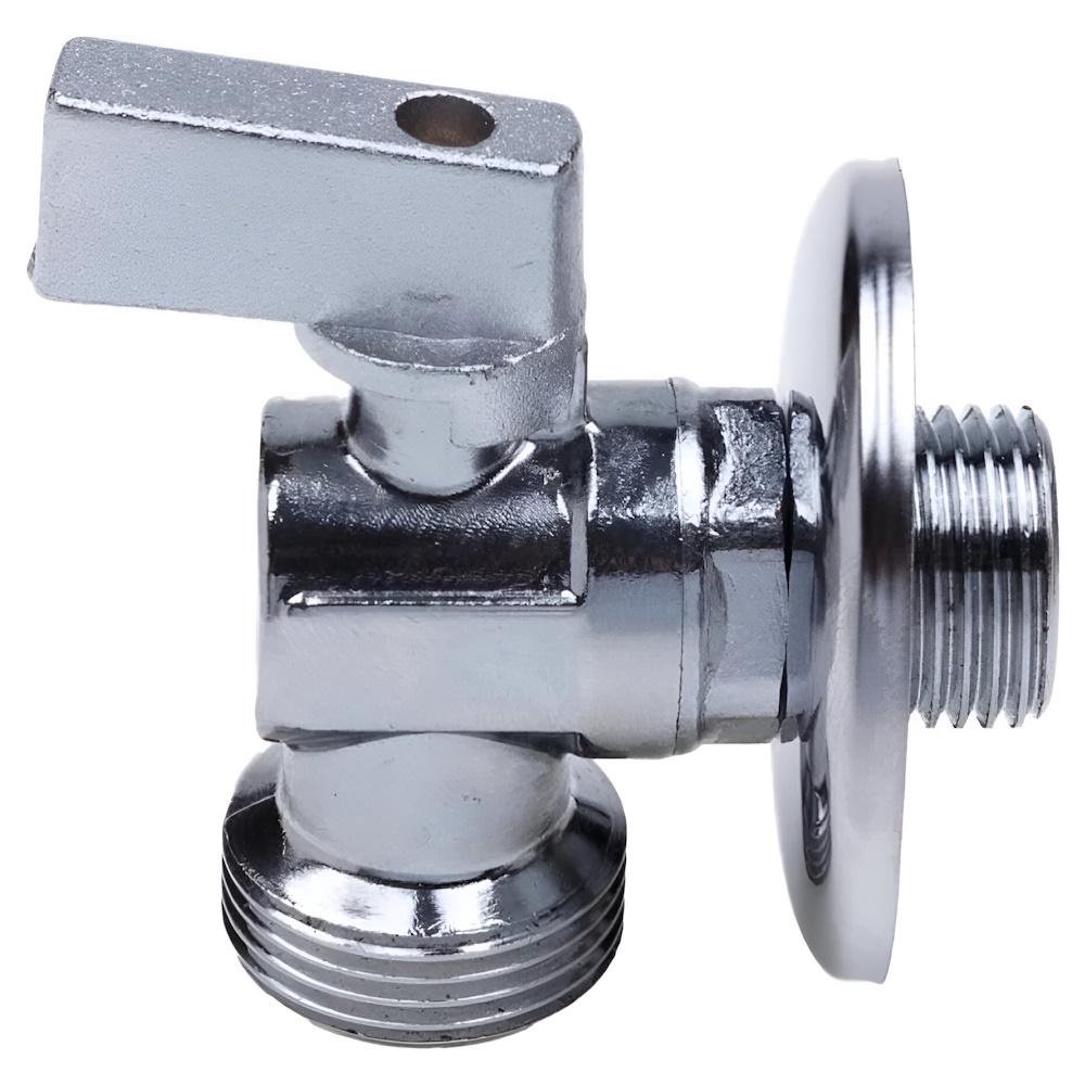 Кран шаровой угловой PROFACTOR PF BAV 357 1/2"Зx1/2" С Хром (AKD7908)