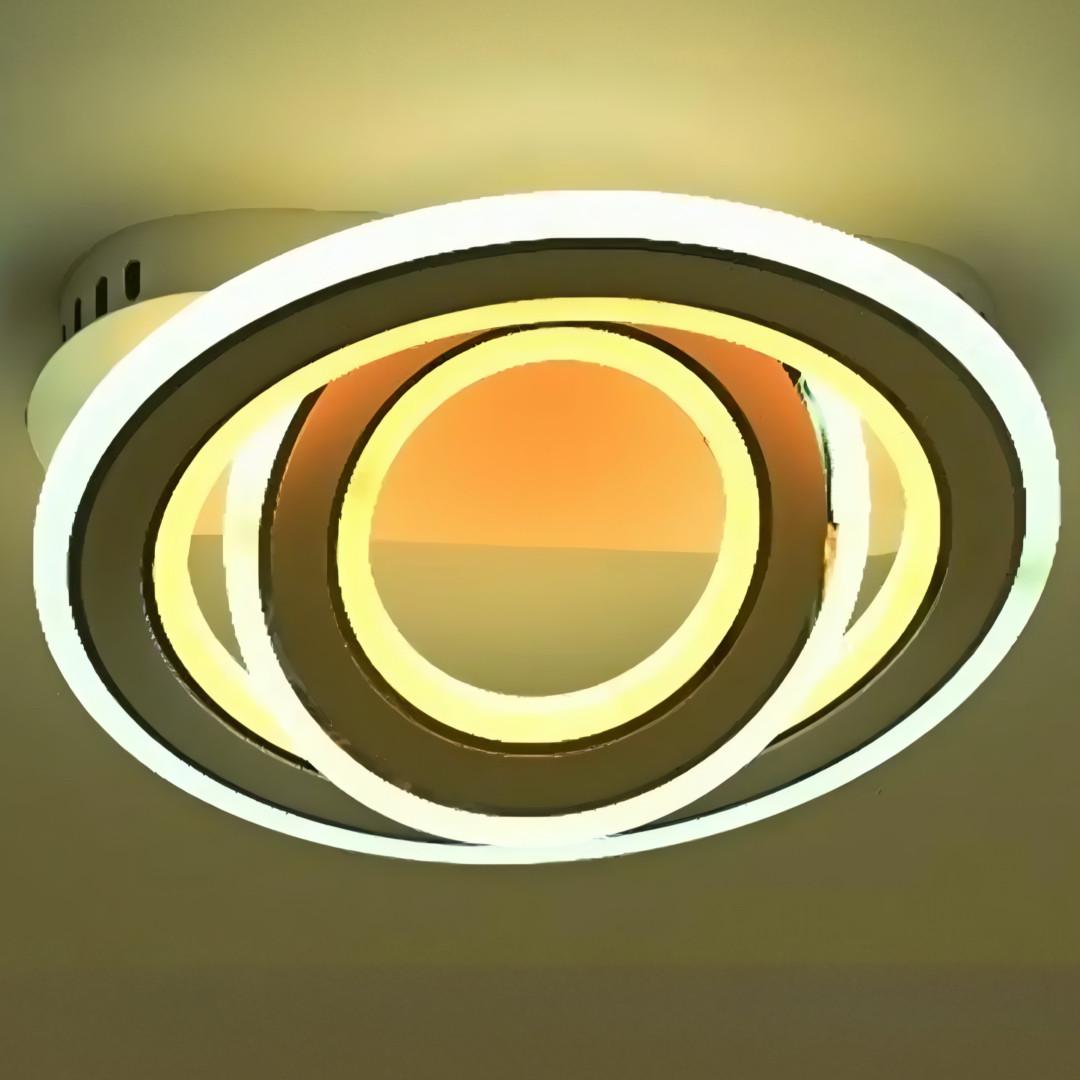 Люстра светодиодная Sirius на два плафона 124W 3000-6500К Белый (Ш 55568/400 124W)