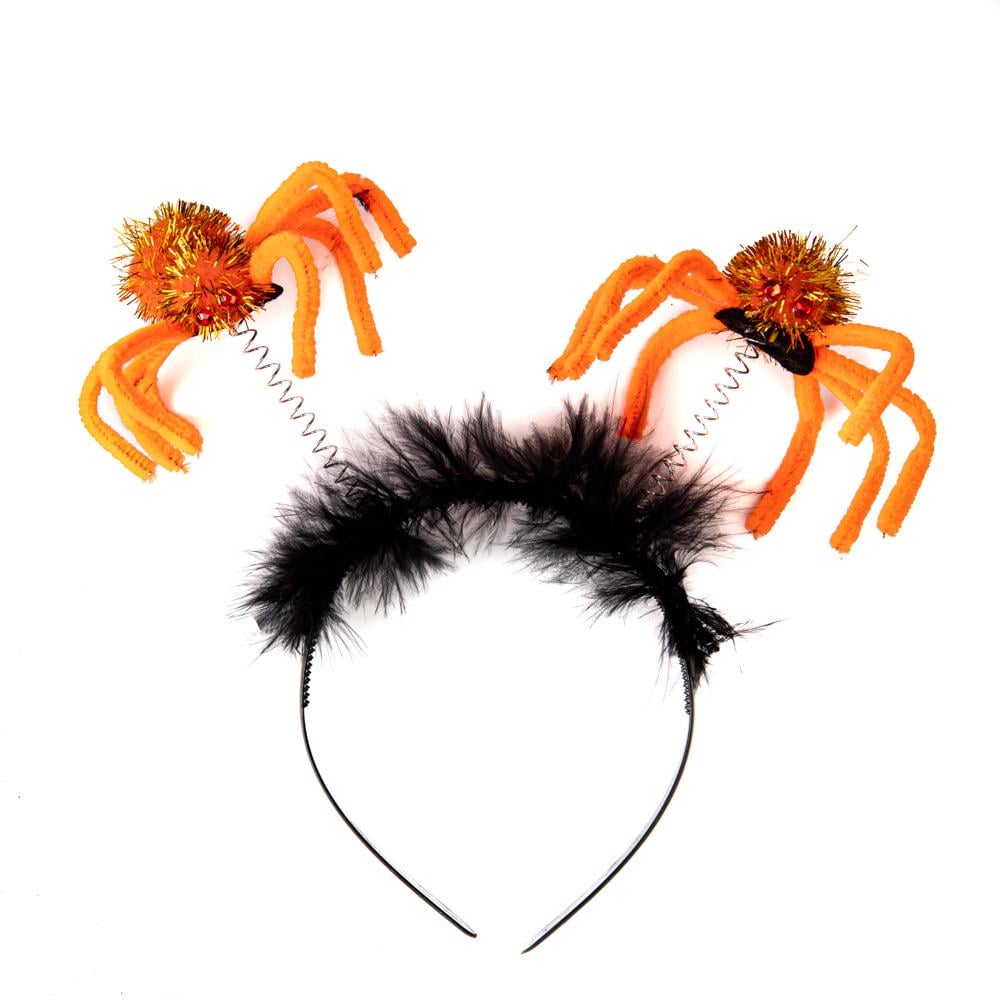 Ободок на Хеллоуин Elisey Паучки Оранжевый (8810-054)