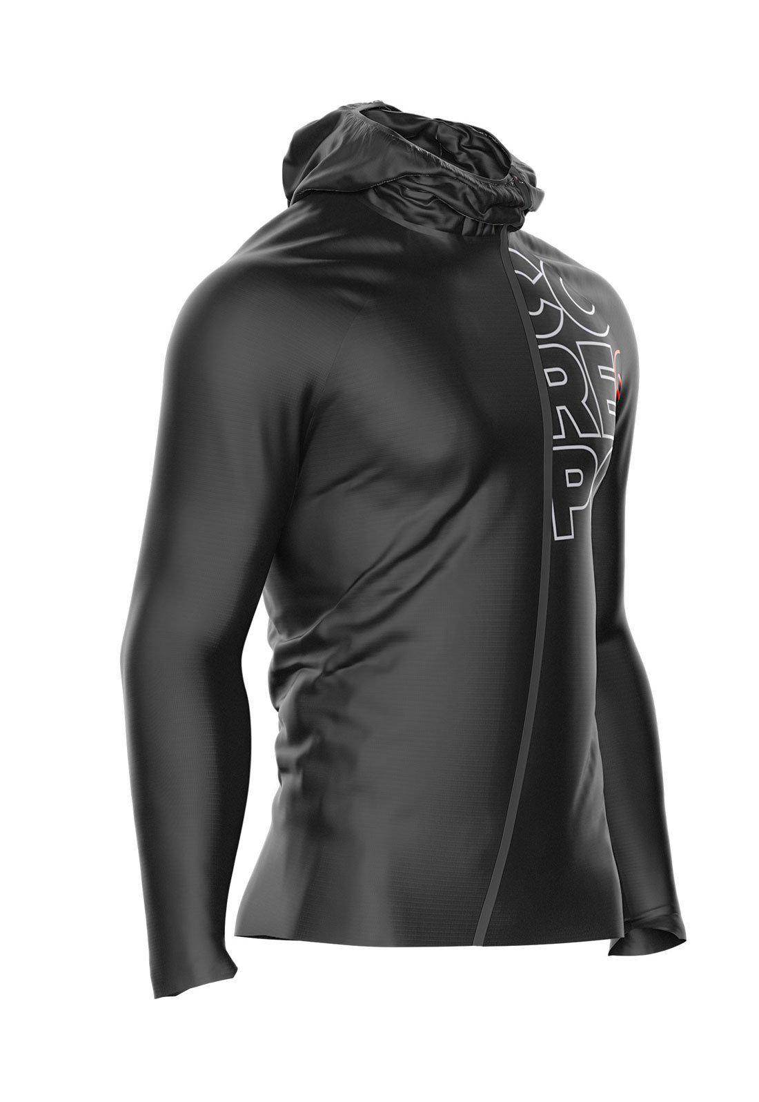 Спортивная куртка с мембраной Compressport Hurricane Waterproof 10/10 Черный XS