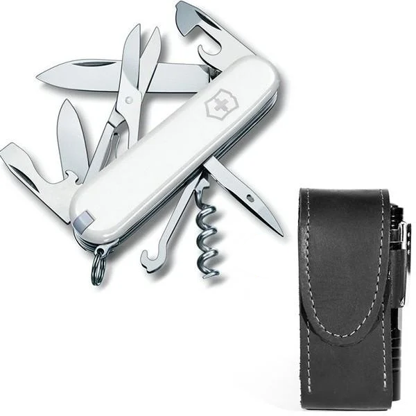 Комплект ніж Victorinox Climber 1.3703.7/чохол з ліхтариком