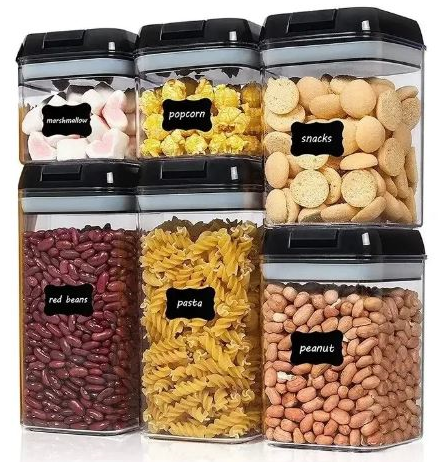 Набор контейнеров для хранения пищи FOOD Storage Container Set с герметичными крышками 6 шт. (2574795518)