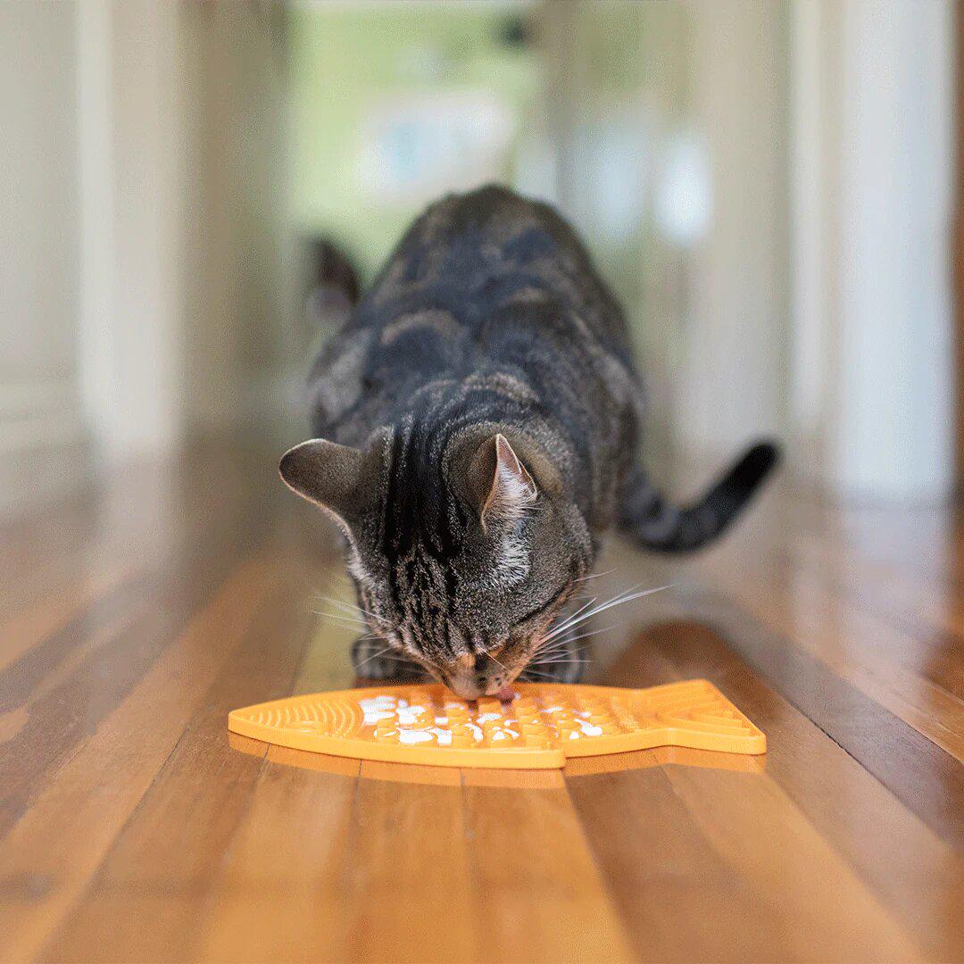 Килимок-антистрес лизальний для кішок LickiMat Felix Yellow - фото 3