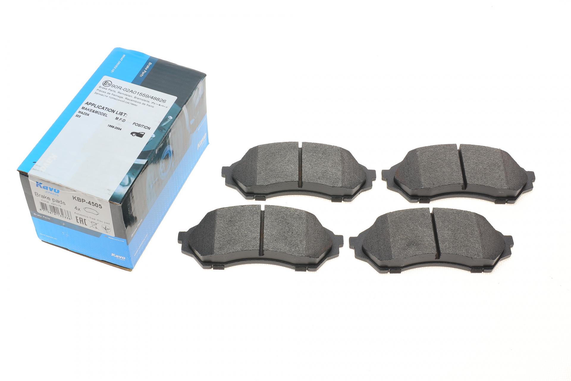 Колодки гальмівні передні KAVO PARTS Mazda 323 98-04 (KBP-4505 KAVO PARTS)