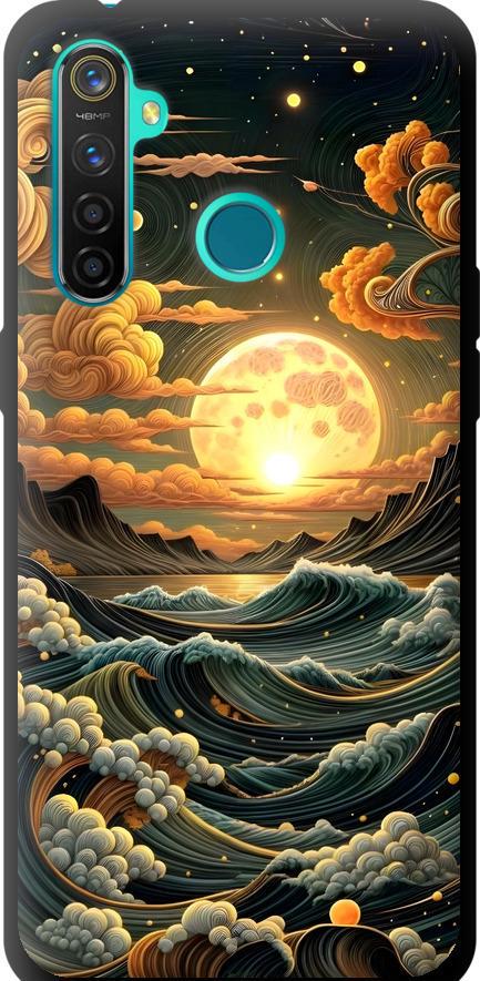 Чехол на Realme 5 Pro Арт волны (6332b-1861-42517)