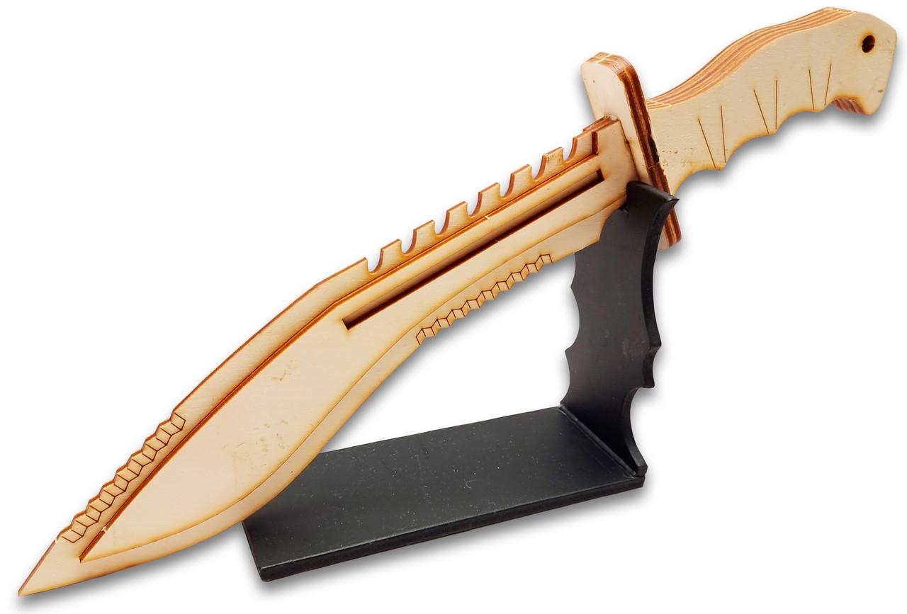 Набор для творчества №15 Standoff 2 KUKRI/Flip knife/Karambit 3D деревянный конструктор из 3-х ножей и фанеры (21818378) - фото 5