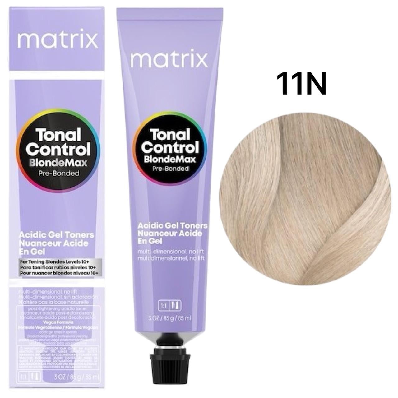 Тонер-краска гелевый на кислотной основе Matrix BlondeMax Tonal Control 11N 90 мл Тонер-краска гелевый на кислотной основе Matrix BlondeMax Tonal Control 11N 90 мл