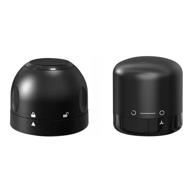 Набір вакуумних пробок для вина та шампанського 2 шт. Чорний (2489176714)