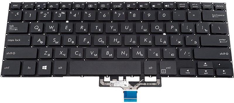 Клавиатура для ноутбука Asus UF4000/UF4000FA/UF4000FU/UX461FA/UX461FN матовая 0KNB0-262ARU00)