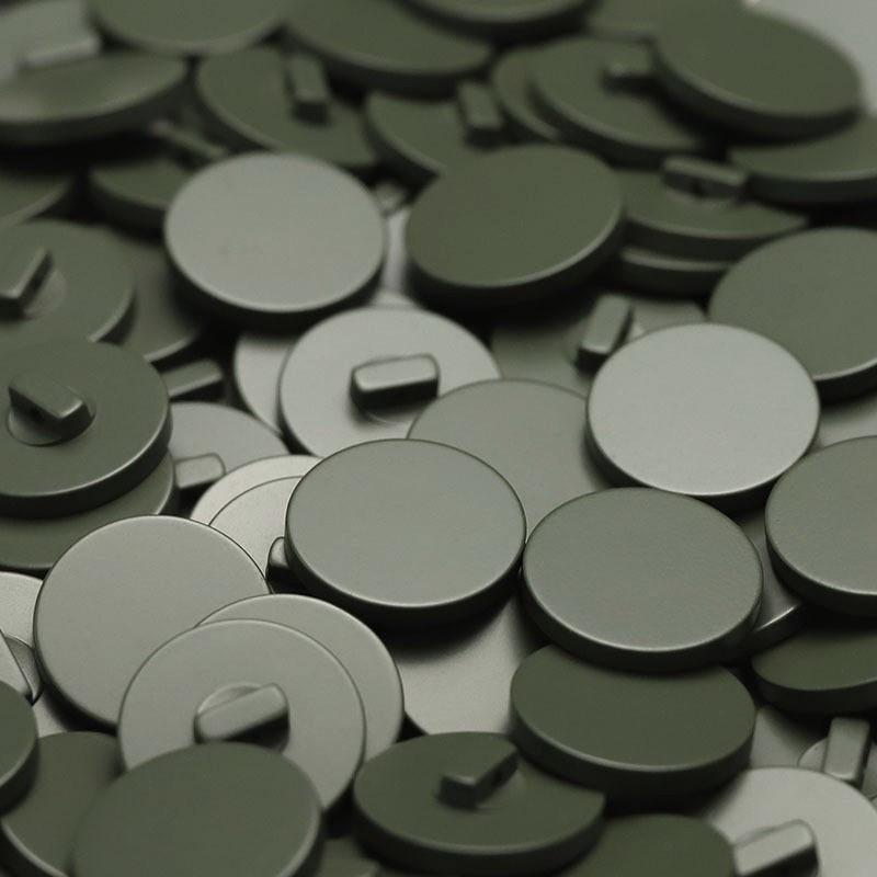 Пуговица Круглая LuxFabric на ножке пластик 25 мм 1 шт. Зеленый темный (ПЛ0025к44)
