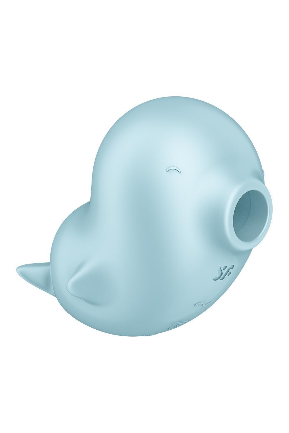 Вакуумный стимулятор Satisfyer Sassy Seal с вибрацией 9,5 см Голубой (S360636)