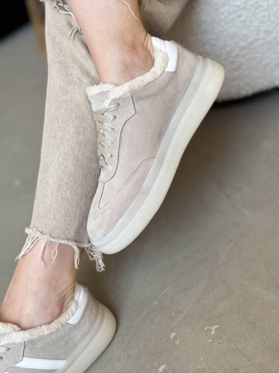 Кеди жіночі на хутрі Maya Shoes р. 39 Бежевий (3021/1) - фото 3 Кеди жіночі на хутрі Maya Shoes р. 39 Бежевий (3021/1) - фото 3