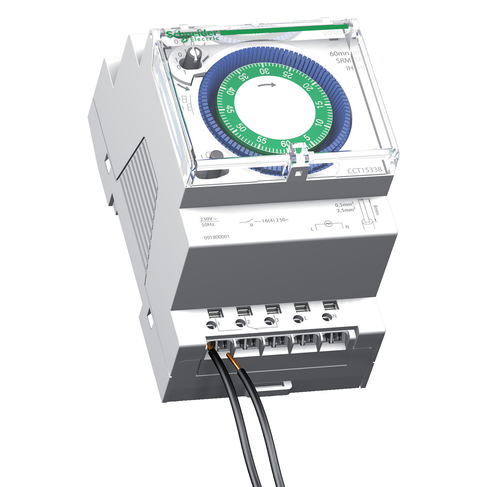 Таймер электромеханический Schneider Electric Acti9 IH 10A 230V AC 1CO циклический (CCT15338)