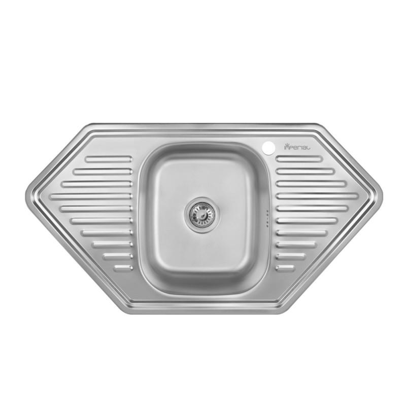 Мойка для кухни Imperial 9550-D Decor IMP9550DDEC стальная асимметричная (54718)