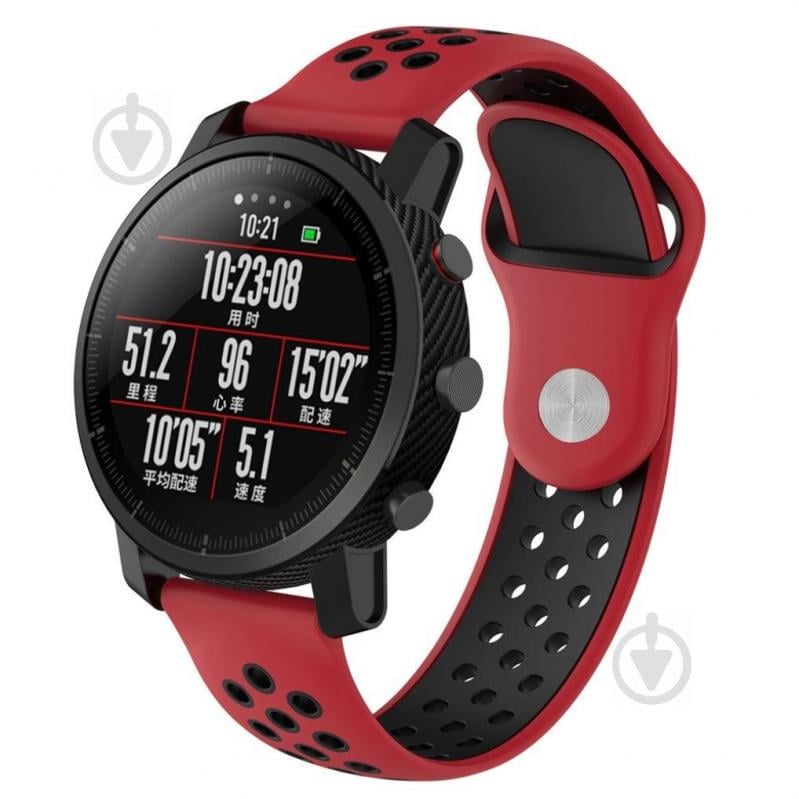 Ремешок BeWatch sport-style для Xiaomi Amazfit Stratos / Pace Red-Black (1020131.2) Ремешок BeWatch sport-style для Xiaomi Amazfit Stratos / Pace Red-Black (1020131.2)
