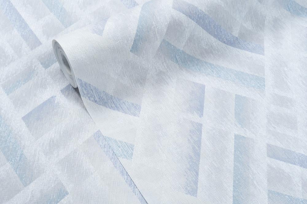 Обои флизелиновые Vinil Шерли ДХС-1583 Декор вспененный винил LS 1,06х10,05 м Серо-синий