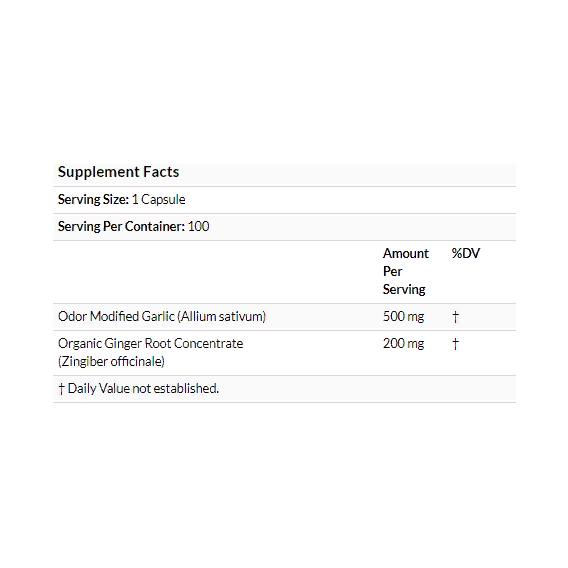 Суміш екстрактів Jarrow Formulas Garlic & Ginger 700 мг 100 Caps (JRW14012) - фото 3 Суміш екстрактів Jarrow Formulas Garlic & Ginger 700 мг 100 Caps (JRW14012) - фото 3