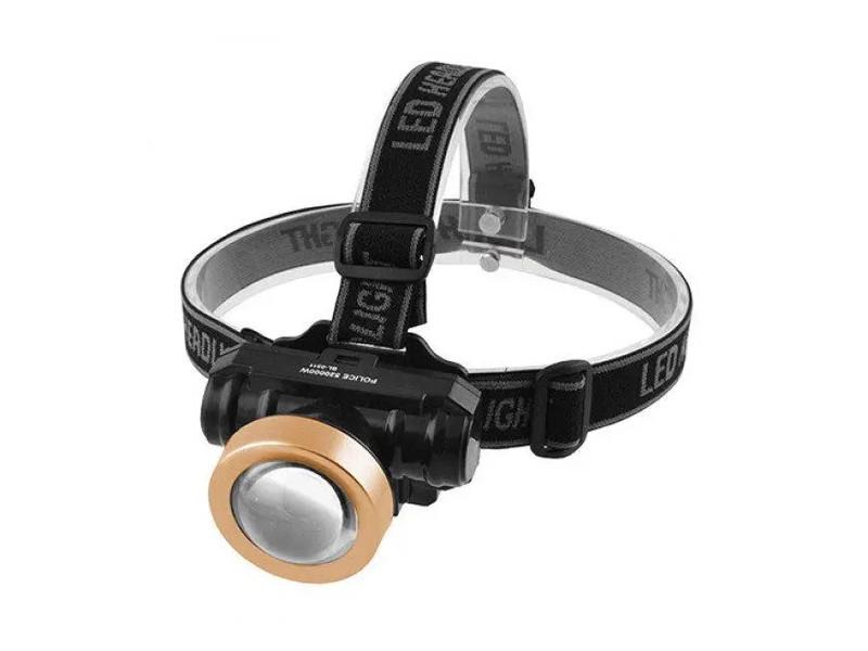 Фонарь налобный 0511-COB линза ЗП 220 V Box (4889)