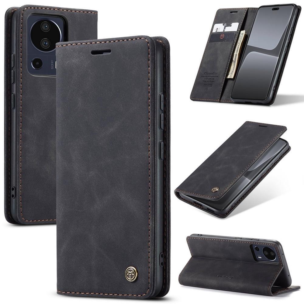 Чехол книжка с магнитом Xiaomi 13 Lite CaseMe Black (38329-2B)