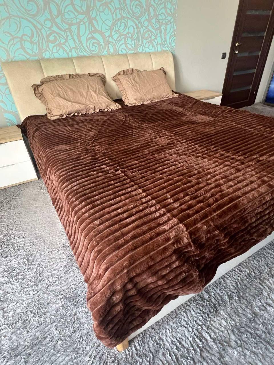 Плед-покривало Шиншила євро 200х230 см Шоколадний (П4К-mur-shin-sharp-001) - фото 1 Плед-покривало Шиншила євро 200х230 см Шоколадний (П4К-mur-shin-sharp-001) - фото 1