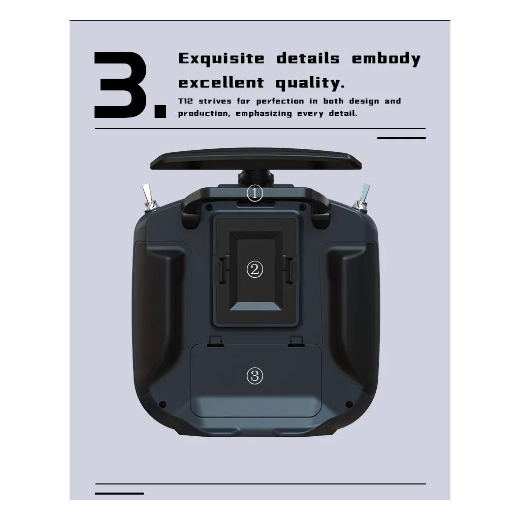 Пульт управления для дрона Jumper T12 MAXHALL ELRS2.4G (C10120) - фото 8 Пульт управления для дрона Jumper T12 MAXHALL ELRS2.4G (C10120) - фото 8