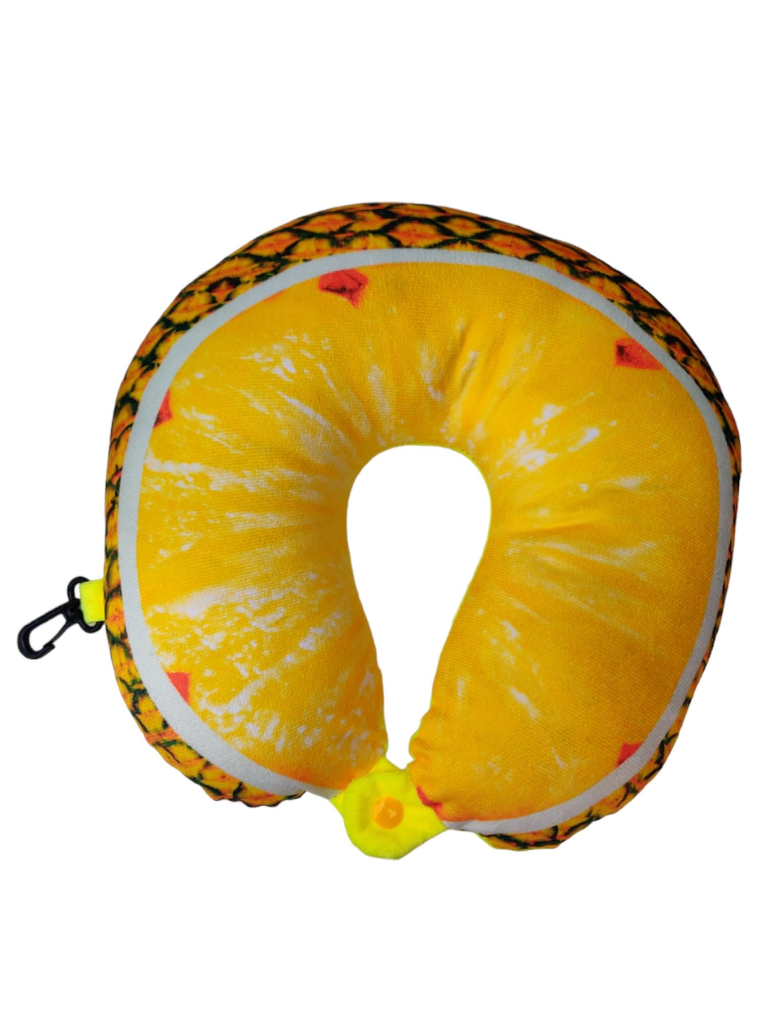 Подушка дорожня Ананас 30x30x10 см Жовтий (19011)