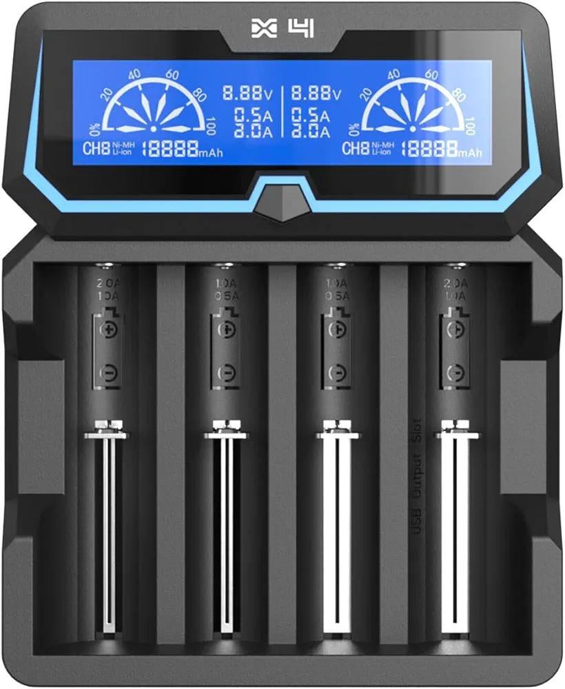 Зарядний пристрій для акумуляторів XTAR X4 з LCD-дисплеєм та Power Bank (31443133)