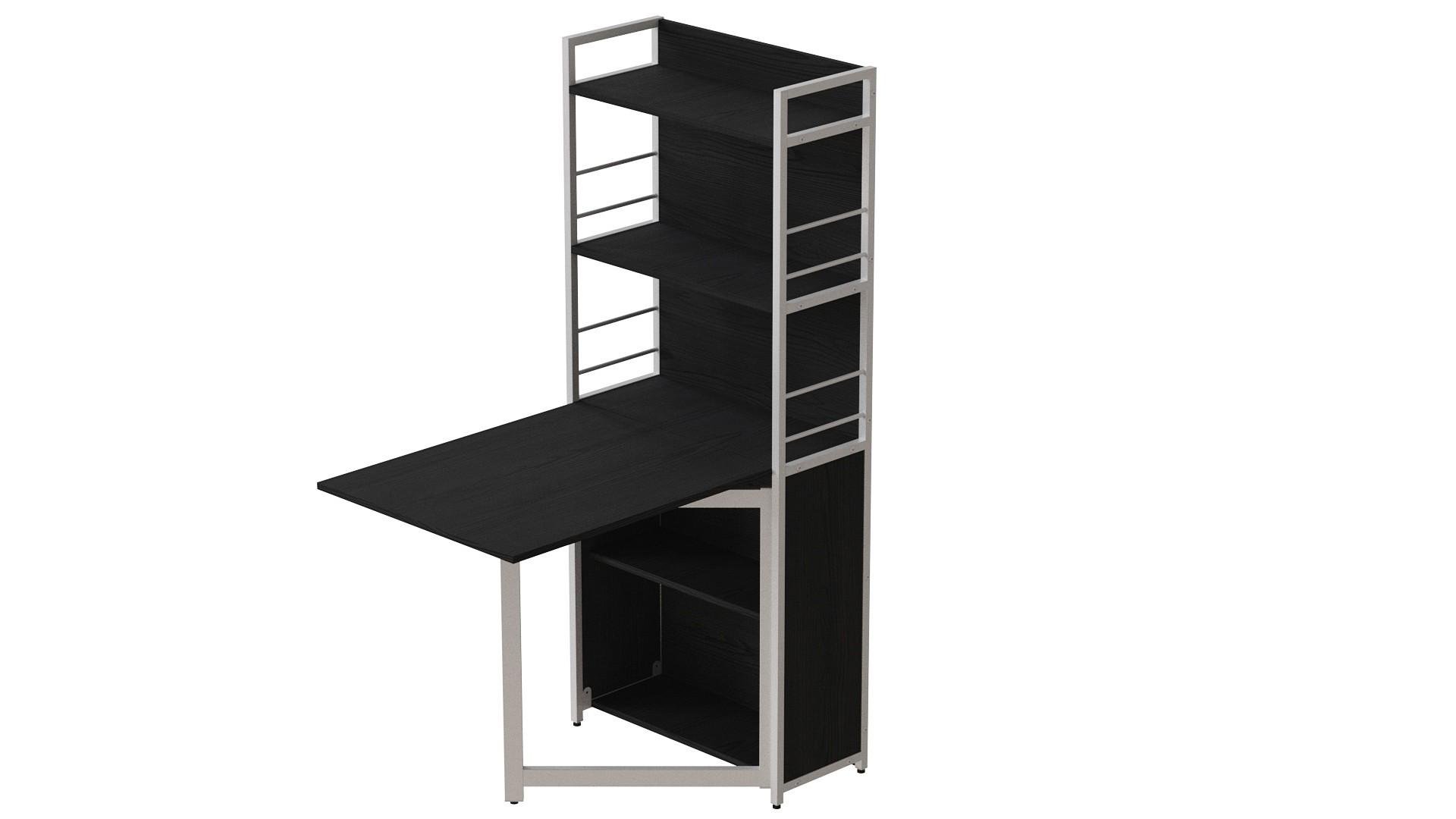 Стіл книжка з етажеркою Ferrum-decor Практик 2 метал/ДСП 16 мм 1555x640x990 мм Білий/Сосна Кембра (FRD-104634) - фото 1 Стіл книжка з етажеркою Ferrum-decor Практик 2 метал/ДСП 16 мм 1555x640x990 мм Білий/Сосна Кембра (FRD-104634) - фото 1