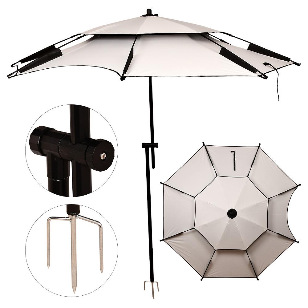 Зонтик садовый регулируемый MH-5470BG антивитер с наклоном 2 м - фото 2