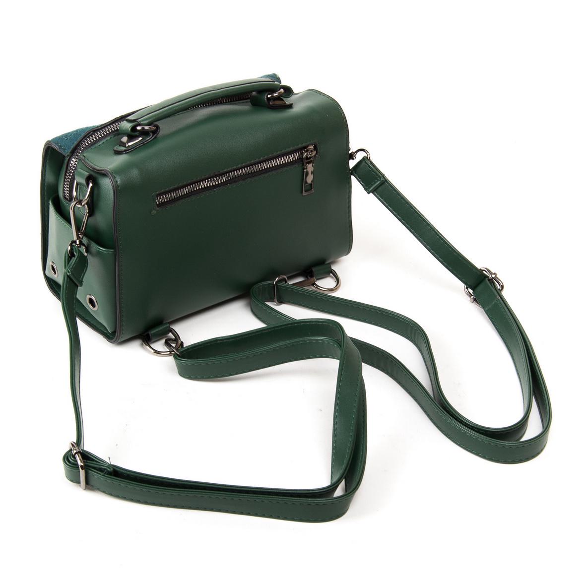 Женская модельная сумка из замша Fashion 53377 Зеленый - фото 2