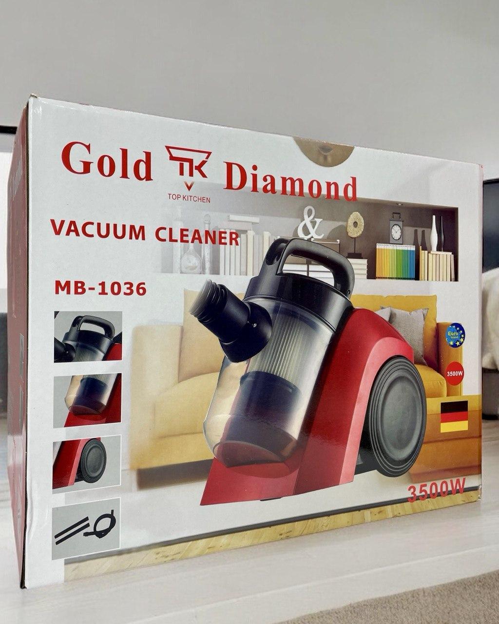 Пилосос Gold Diamond MB-1036 контейнерний 3500 Вт Червоний (MB-1036) - фото 4 Пилосос Gold Diamond MB-1036 контейнерний 3500 Вт Червоний (MB-1036) - фото 4