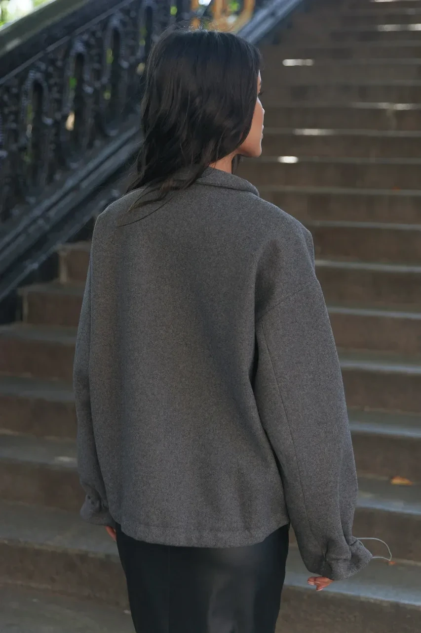 Пальто жіноче укорочене Seventeen XXL-3XL Сірий (2701171030) - фото 4