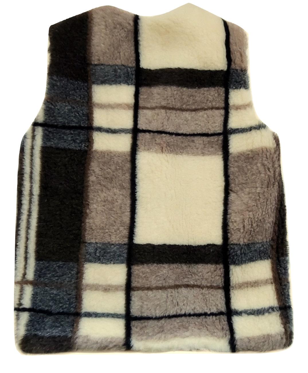 Жилетка из овчины эко-шерсть теплая Клетка р. 54 (358) - фото 6 Жилетка из овчины эко-шерсть теплая Клетка р. 54 (358) - фото 6