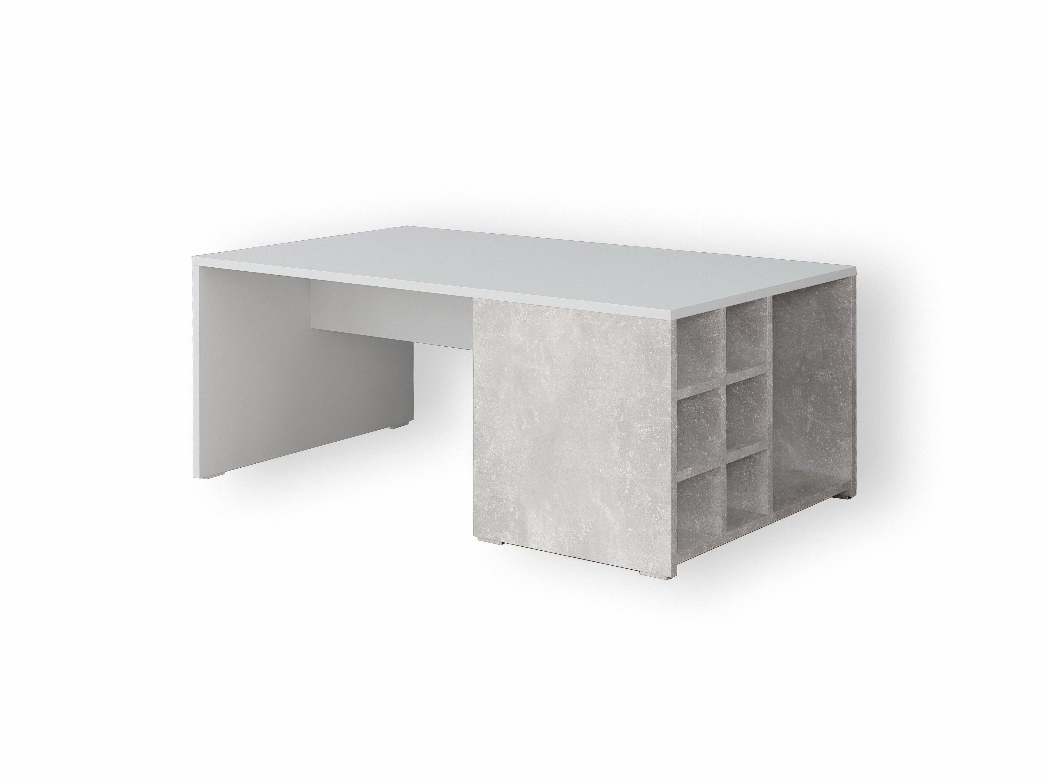 Журнальний стіл A-121 1000х590х422 мм Бетон/Білий - фото 2 Журнальний стіл A-121 1000х590х422 мм Бетон/Білий - фото 2