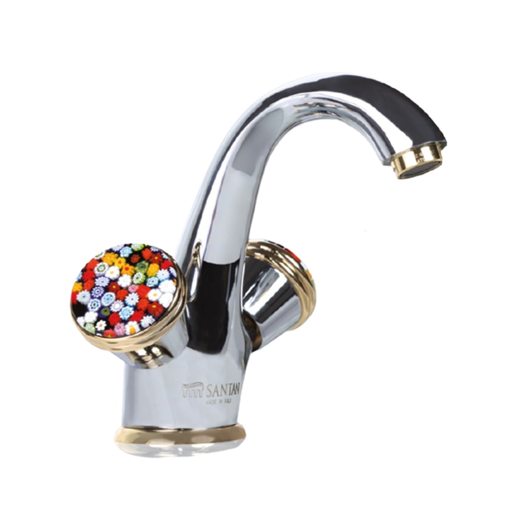 Смеситель для умывальника SANTAN MURRINE M 181062301 с донным хромированным клапаном (651950683f8d996fd46155fe)