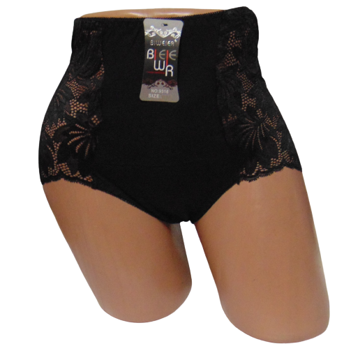 Женские трусики высокие Biweier 9316 3XL Черный (1723140097)