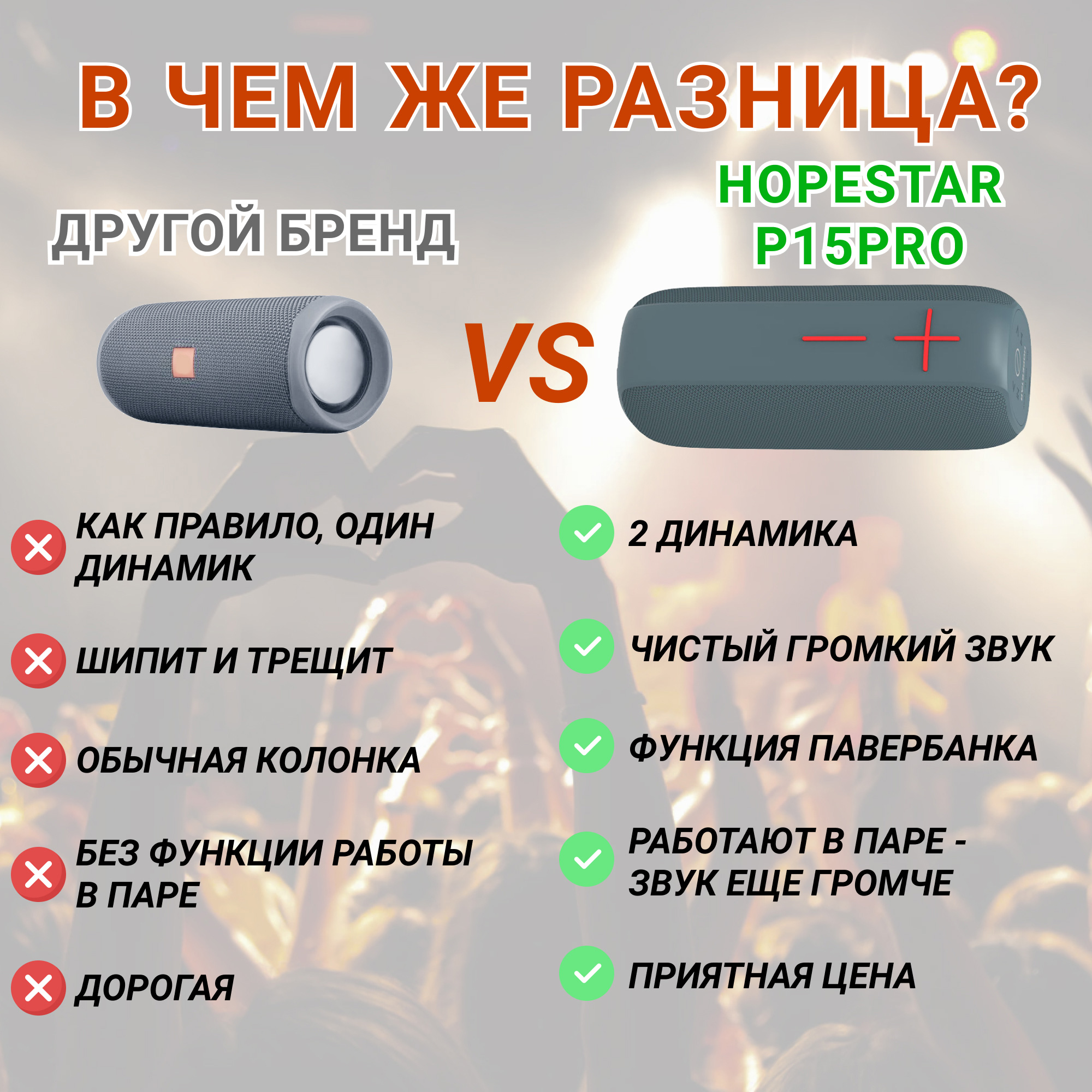 Акустическая система Hopestar P15 Pro Синий - фото 12 Акустическая система Hopestar P15 Pro Синий - фото 12