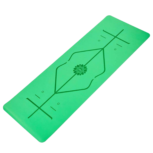 Коврик для фитнеса Premium Rubber Mat каучуковый 5 мм 183х68 см Зеленый