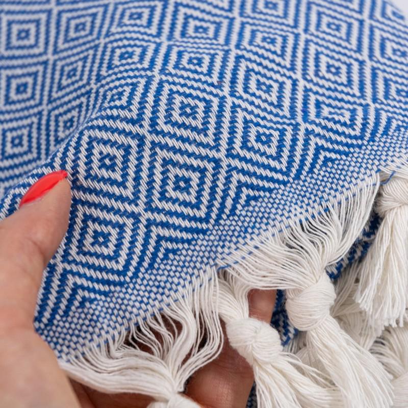 Полотенце Peshtemal Elmas 100х180 см Темно-Синий/Кремовый - фото 5