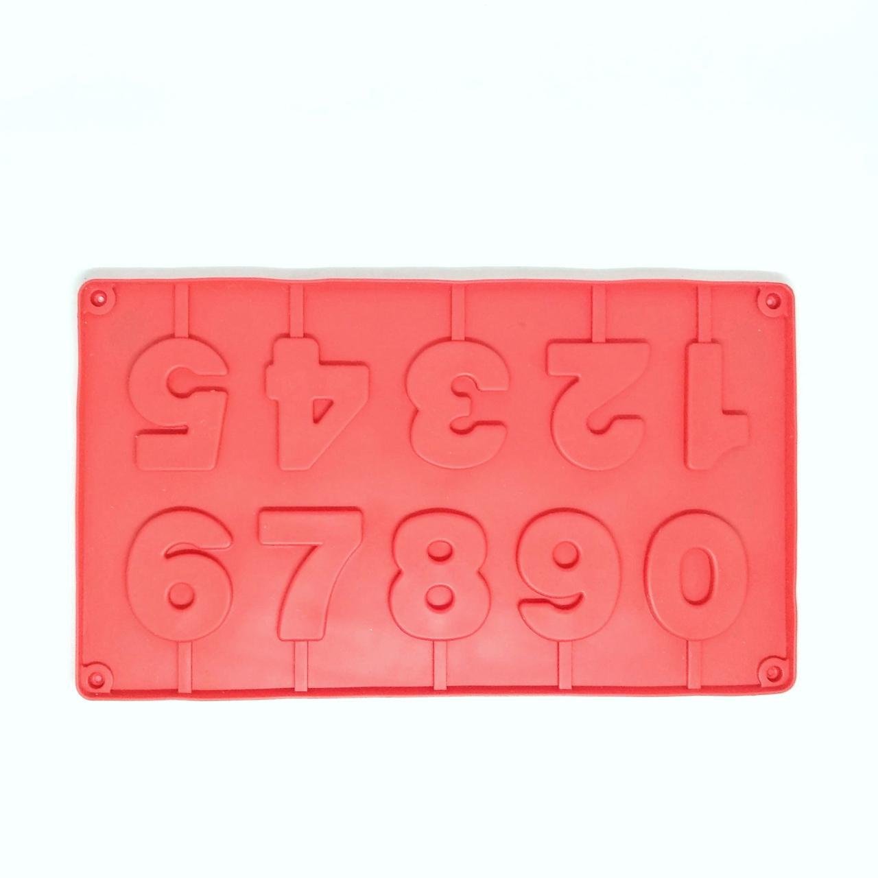 Силиконовая форма для выпечки печенья MagicKitchen Цифры №696 29х16.5х0.7 см Красный (203761)