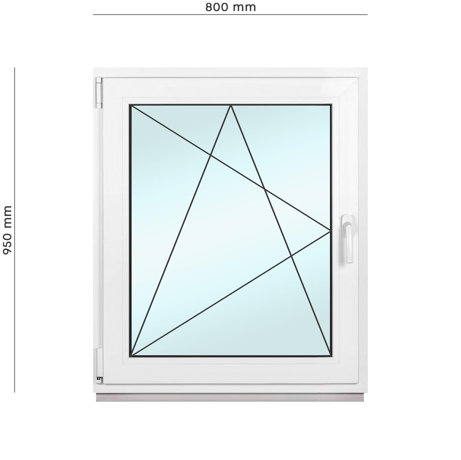 Окно металлопластиковое Framex поворотно-откидное с левым открытием 800х950 мм Белый - фото 2