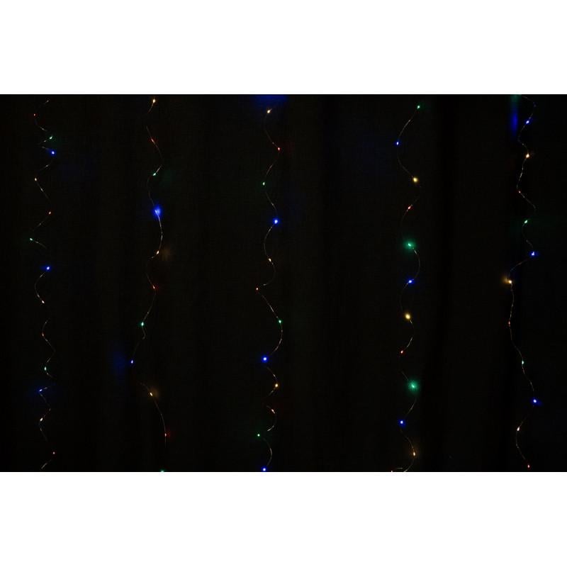 Гирлянда занавес 3x3 м 300LED 8 режимов RGB IP44 (721015) - фото 2 Гирлянда занавес 3x3 м 300LED 8 режимов RGB IP44 (721015) - фото 2