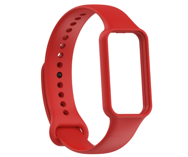 Ремешок для смарт-часов Silicone з чехлом Amazfit Band 7 Красный
