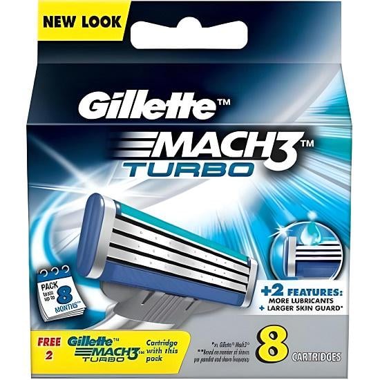 Сменные кассеты для бритья Gillette Mach3 Turbo 2 шт. (527057)