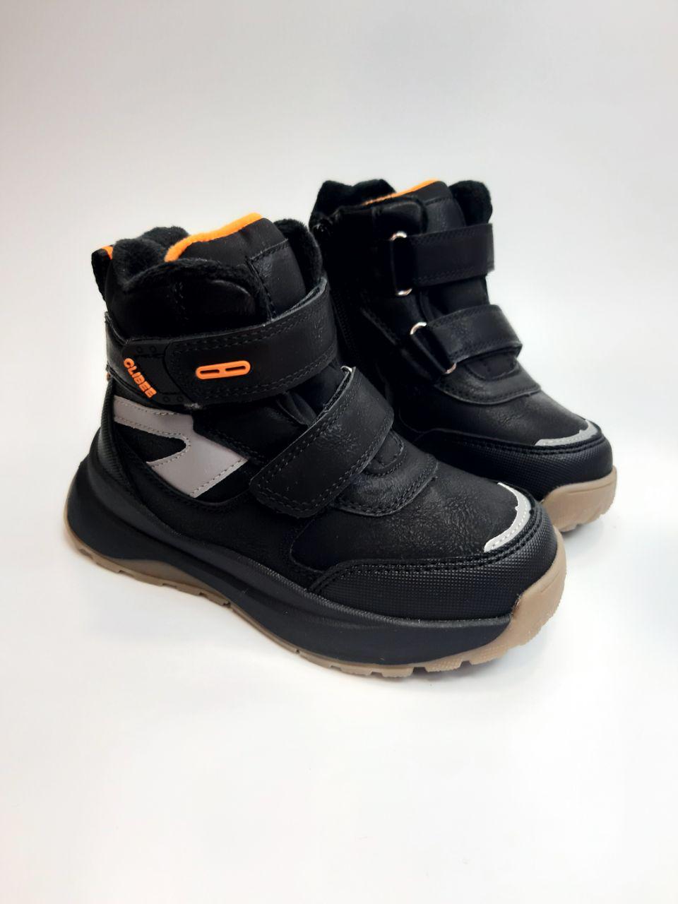 Ботинки зимние Clibee для мальчика р. 32 21,1 см Черный (607 bl-orange)
