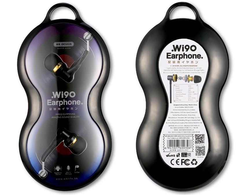 Навушники провідні WK Wired Earphone Wi90 чорний - фото 2