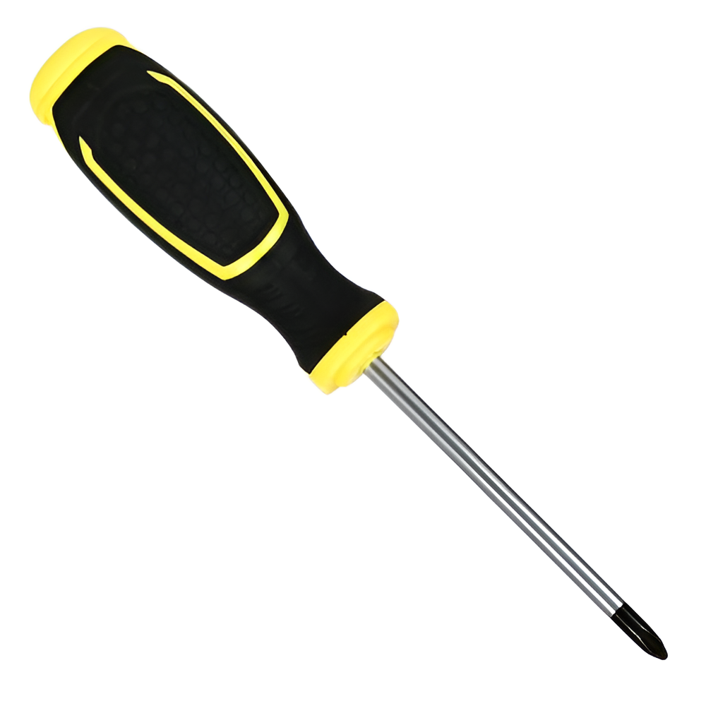 Викрутка хрестова з ергономічною рукояткою Stenson R32170-130 240 мм Чорно-жовтий (29079646)