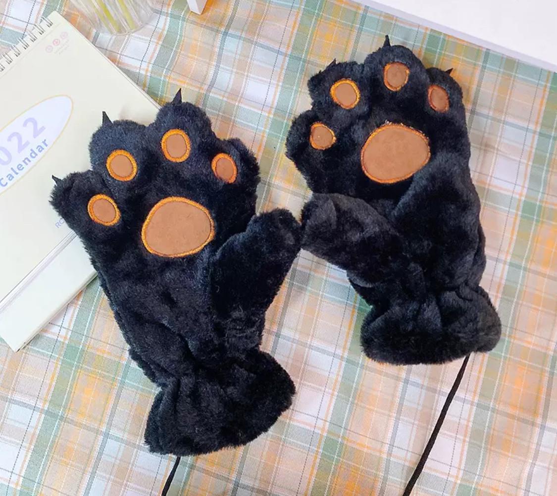 Лапки рукавички з кігтиками Чорний (2391188489)